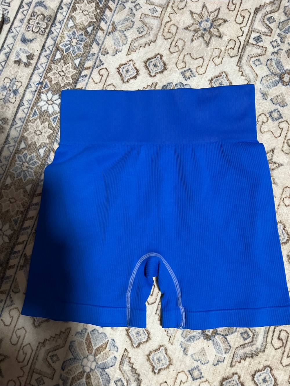 High-Waist Seamless Bike Shorts in Royal Blue